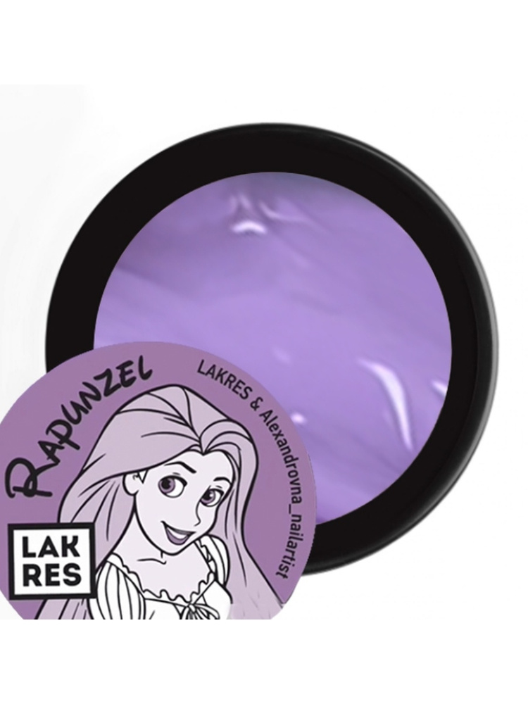 Цветной гель Lakres Принцесса Rapunzel для моделирования ногтей 15 гр  #1