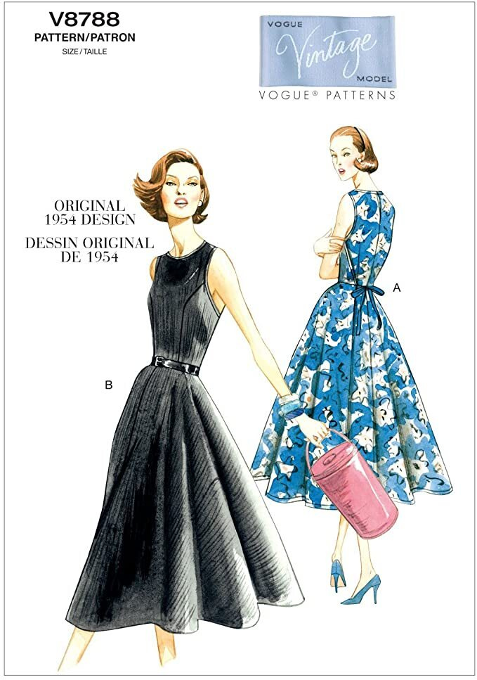 Супер Выкройка из Америки премиум класса для шитья Vogue8788orang14-22 Платье из коллеккции Винтаж  #1