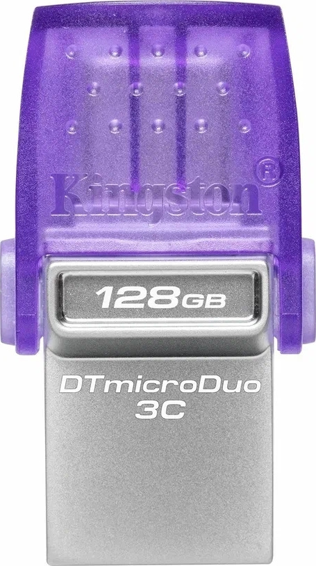 Kingston USB-флеш-накопитель DataTraveler microDuo 3C G3 128 ГБ, фиолетовый  #1