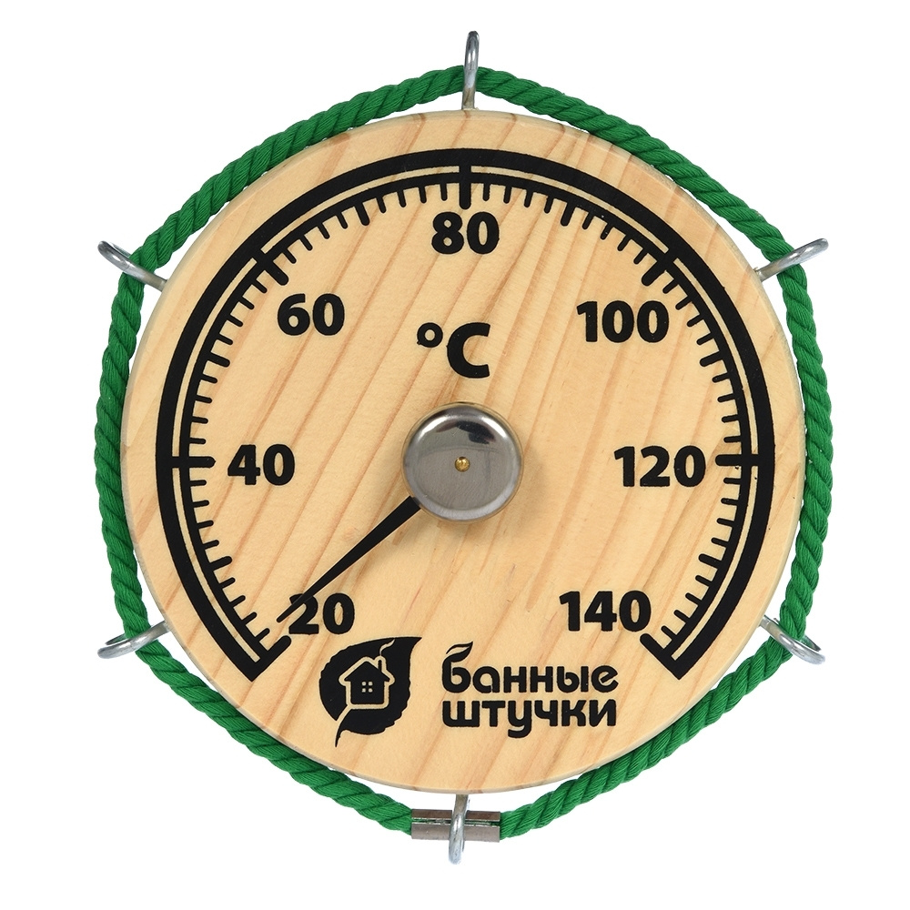Термометр Штурвал 14х14х2 см для бани и сауны Банные штучки 18054  #1