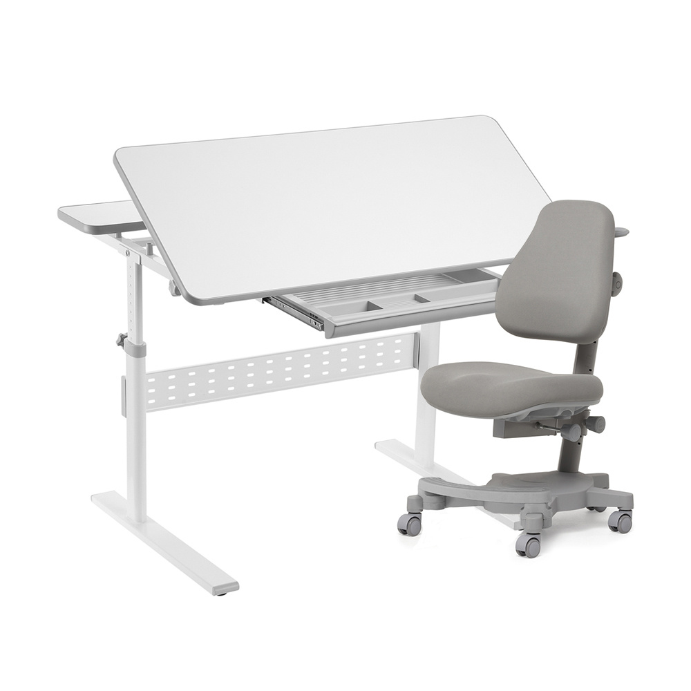 FunDesk Комплект парта + стул Трансформер Комплект парта Colore Grey + кресло Solidago Grey, 95х66х76 #1