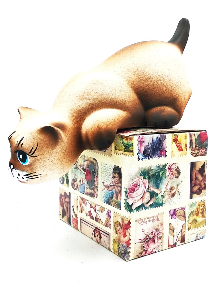 Статуэтка кот Нырок 22см керамическая для интерьера. #1