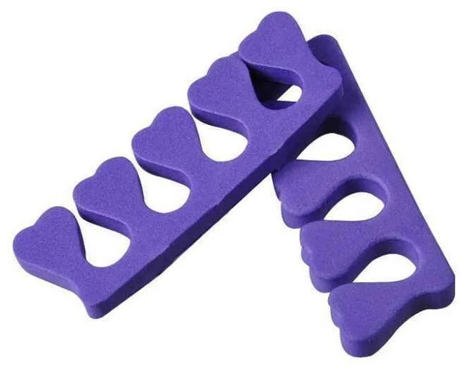 Разделитель пальцев ног / Межпальцевый фиксатор для педикюра Фиолетовые, 50 пар (100 шт.)  #1