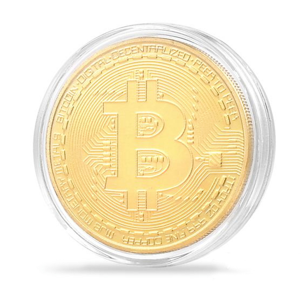 Сувенирная монета Биткоин (Bitcoin) BTC, монетка биткойн #1