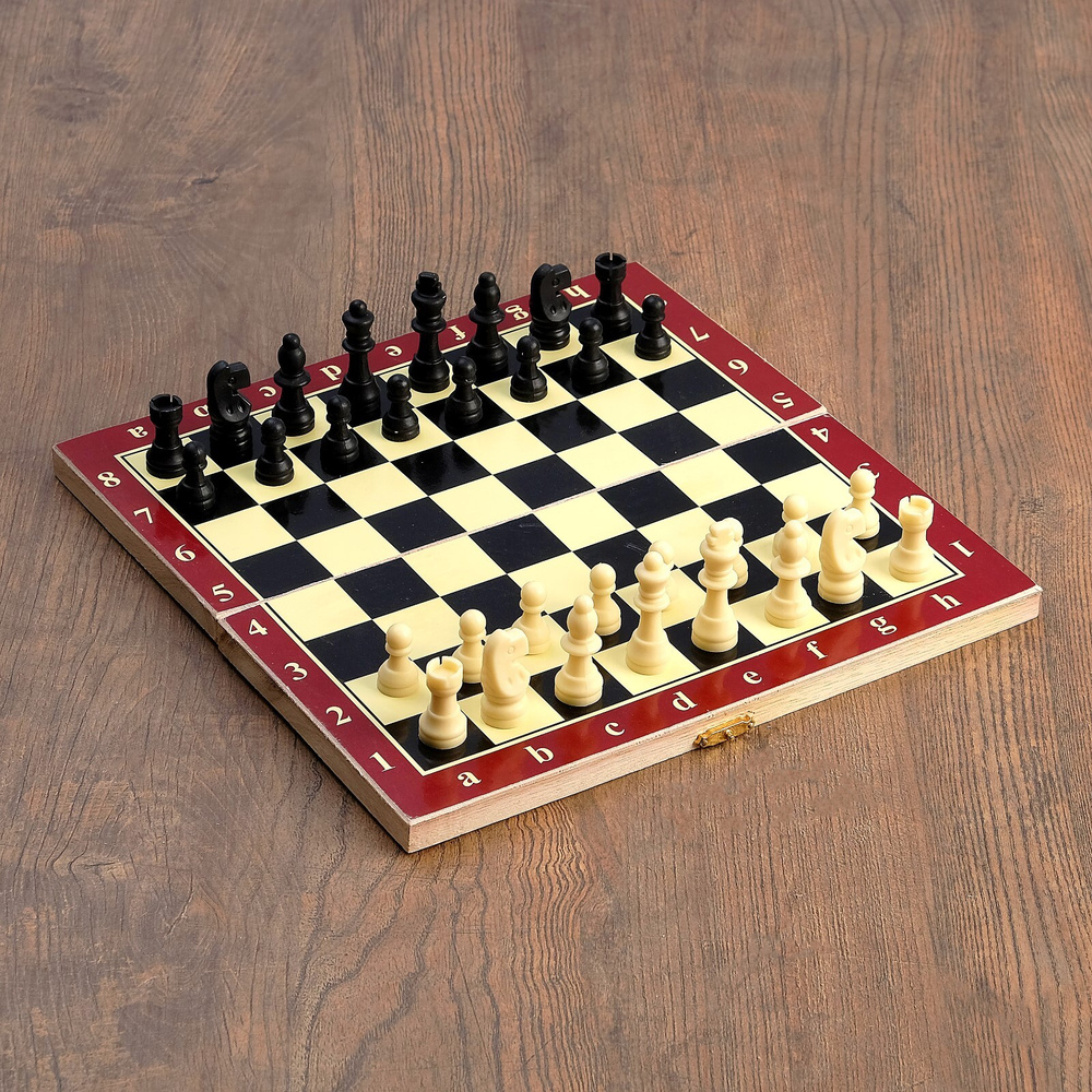 Настольная игра 3 в 1 "Карнал"- нарды, шахматы, шашки, фишки - дерево, фигуры - пластик  #1