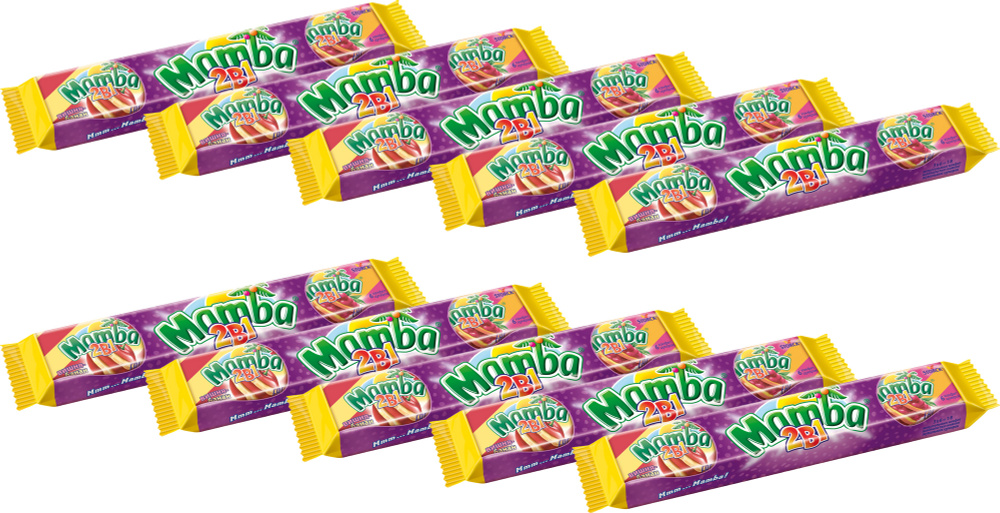 Жевательные конфеты Mamba 2 в 1 79,5 г в упаковке, комплект 10 упаковок по 79 гр.  #1