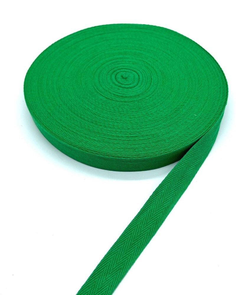 Лента киперная хлопок 2 см (20 мм) цв.12 зеленый (45 метров) #1