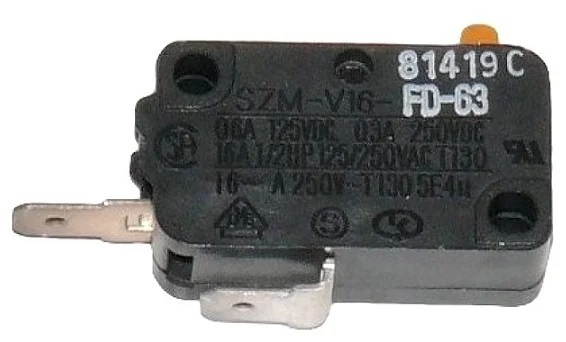 Микропереключатель двухпозиционный (125/250VAC, 16A) SZM-V16-FD-63 для СВЧ Samsung 3405-001034  #1