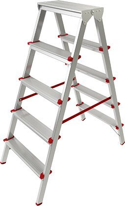 Лестница-стремянка алюминиевая двухсторонняя 110 см 4,2 кг STARTUL (ST9941-05)  #1