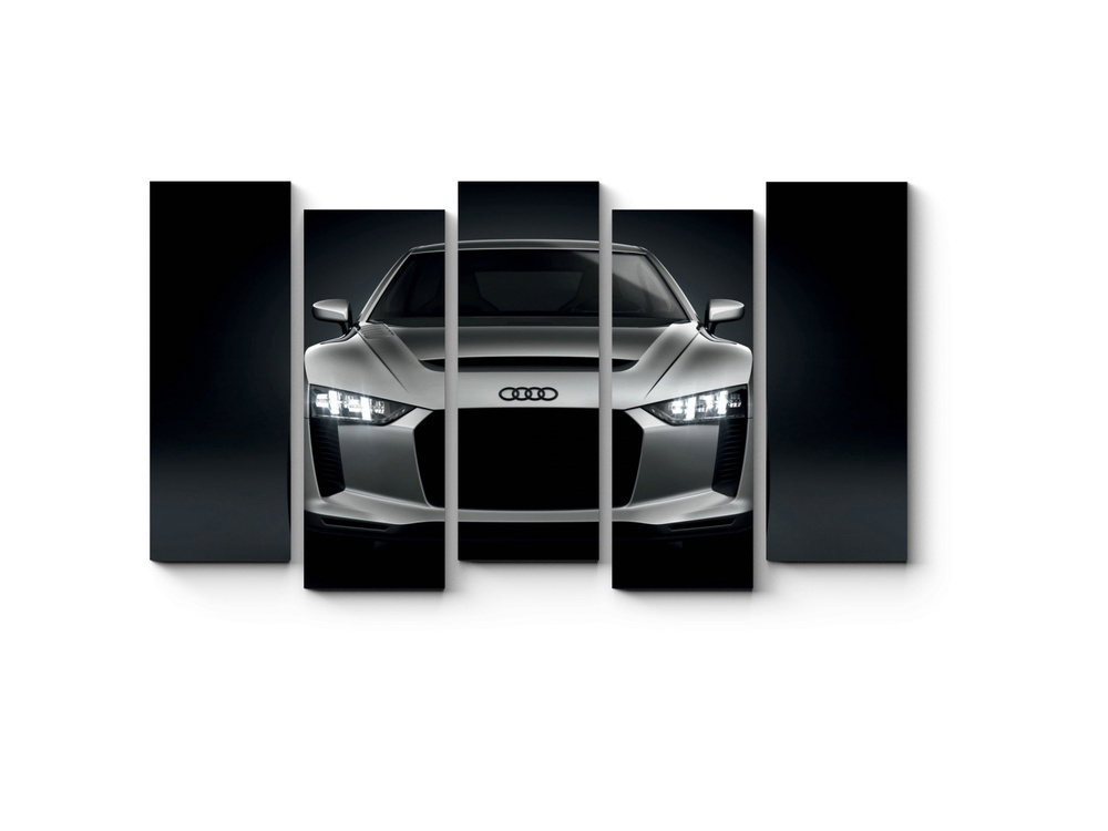 Картина модульная на стену для интерьера с изображением автомобиля на холсте, панно Audi quattro concept #1