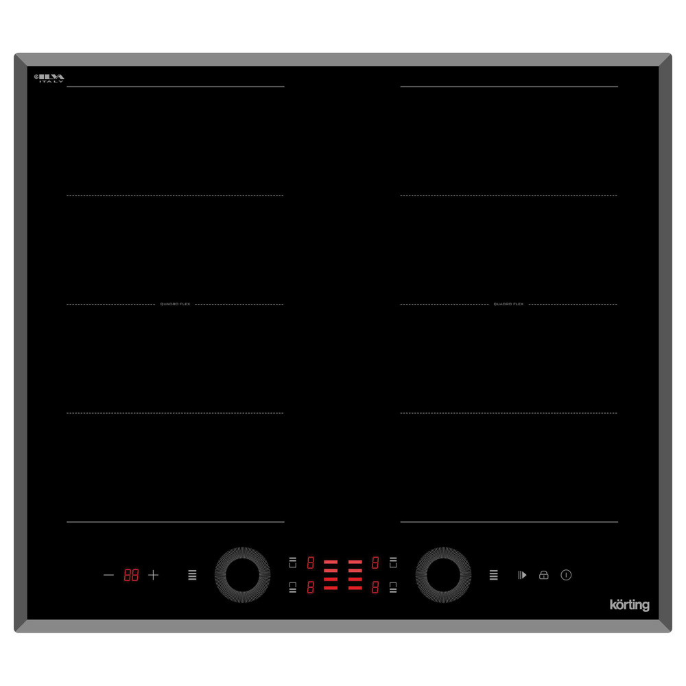 Korting Индукционная варочная панель HIB 68700 B Quadro, черный #1