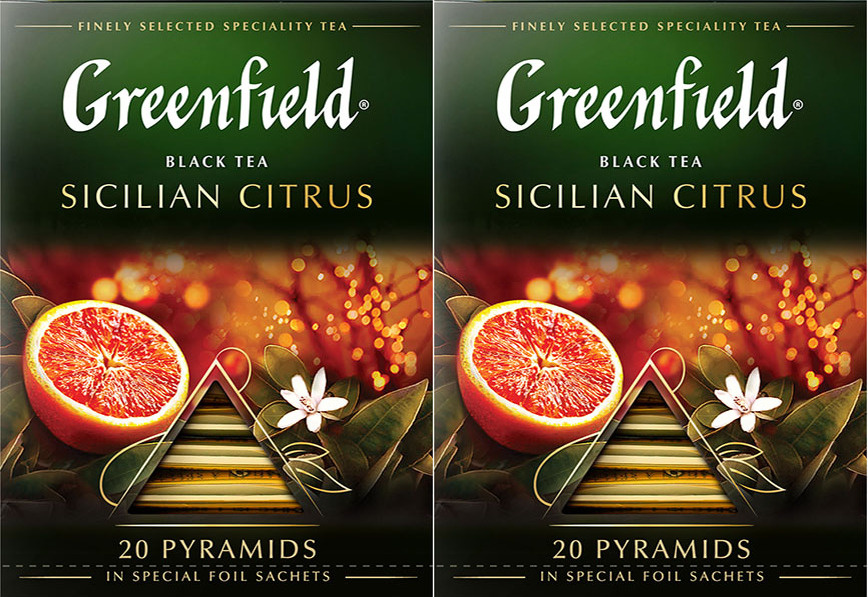 Чай черный Greenfield Sicilian Citrus в пирамидках 1,8 г х 20 шт в упаковке, комплект: 2 упаковки по #1