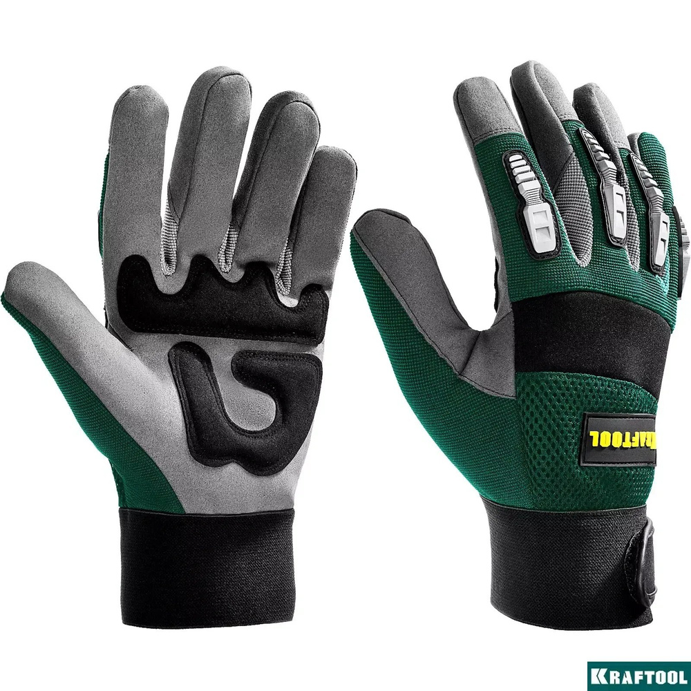 KRAFTOOL XL, профессиональные комбинированные перчатки для тяжелых механических работ EXTREM 11287-X #1