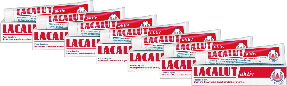 Зубная паста Lacalut Active, комплект: 7 упаковок по 75 мл #1
