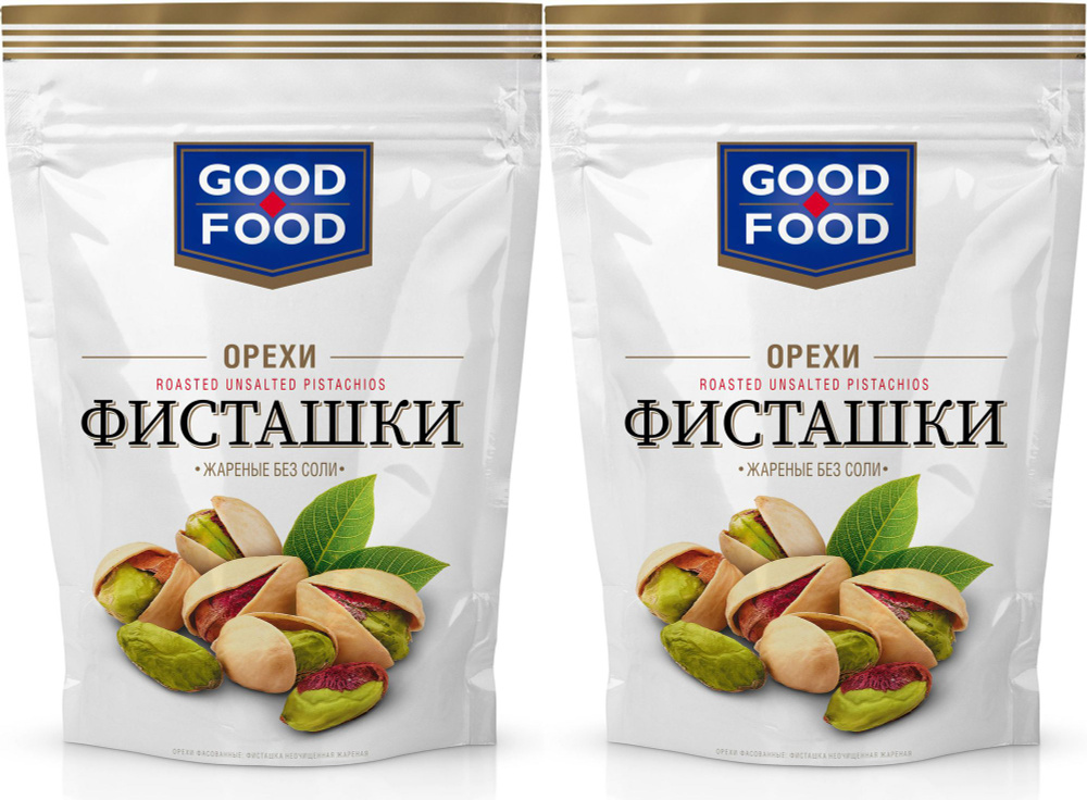 Фисташки Good Food жареные неочищенные, комплект: 2 упаковки по 130 г  #1