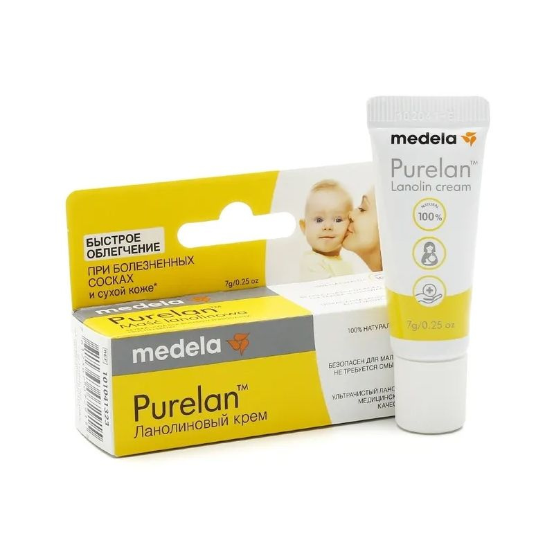 Ланолиновый крем Purelan Medela 7 гр. (средство для гигиенического ухода за сосками кормящих матерей #1