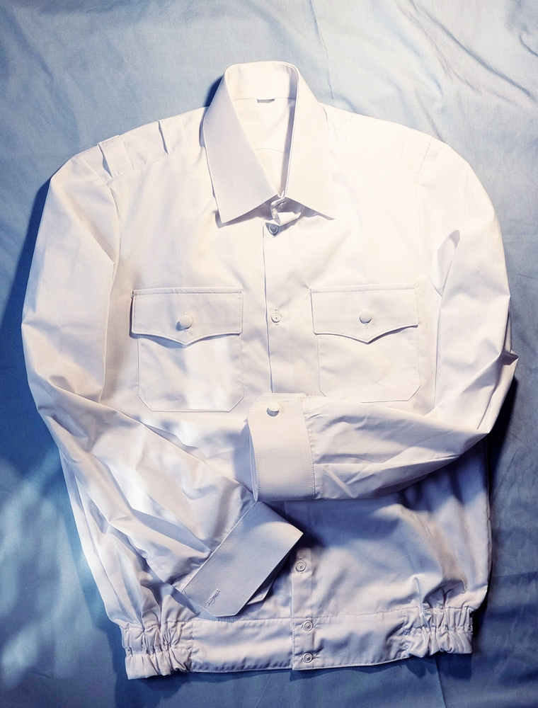 Рубашка форменная, мужская, длинный рукав, белая. - купить с доставкой ...