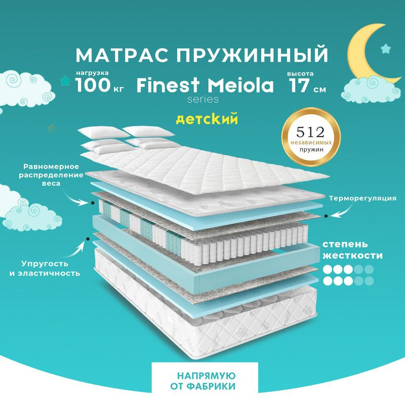 PRIME SLEEP Матрас Finest Meiola, Независимые пружины, 70х180 см #1