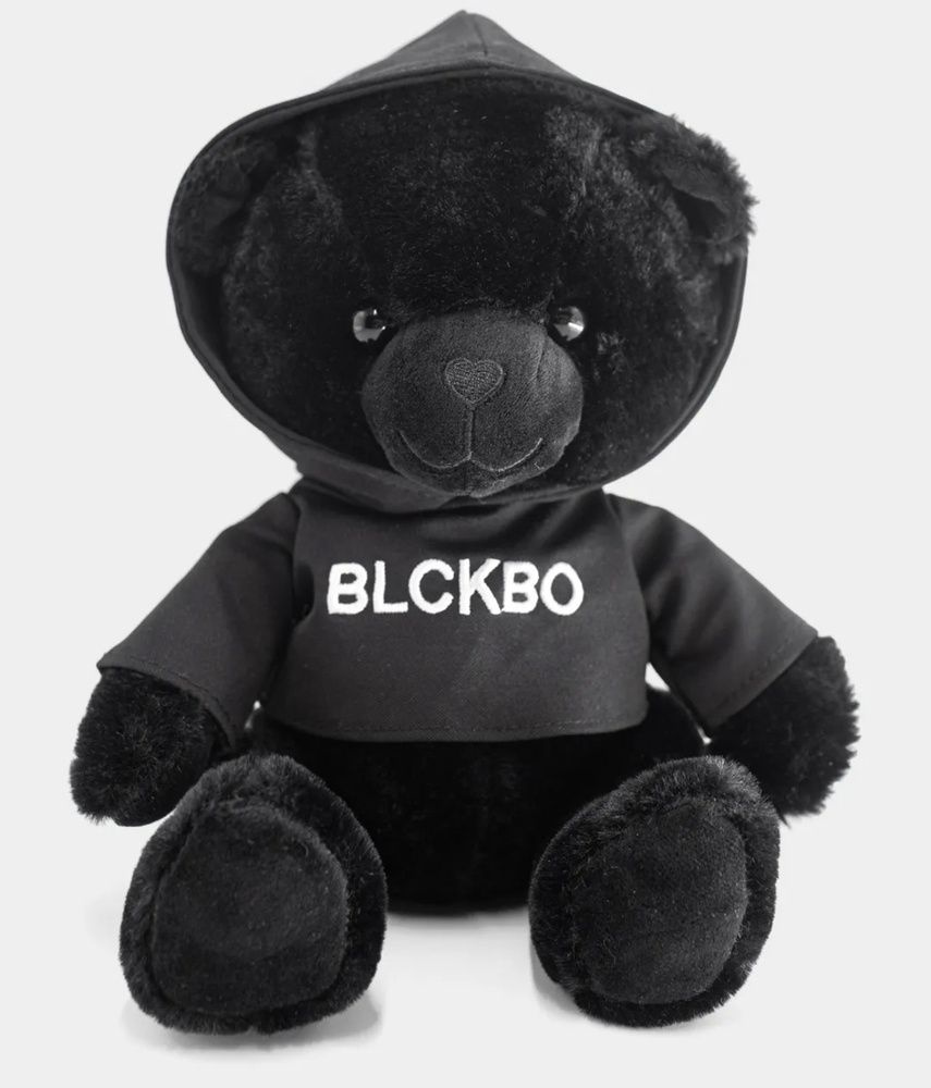 Мягкая игрушка плюшевый мишка BLCKBO 30 см Черный Медведь Блэкбо, blckbo медведь в худи  #1