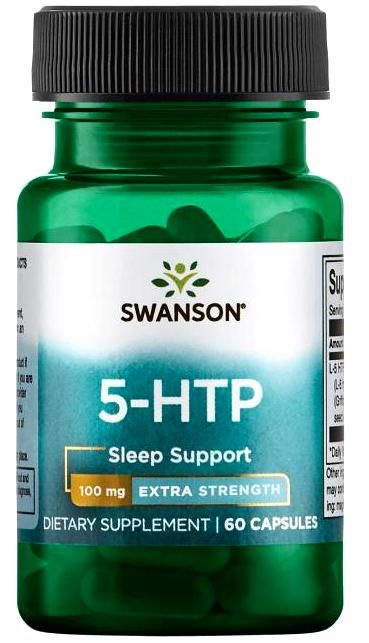 5-HTP Extra Strength 100 mg 60 caps Swanson США / 5-HTP Экстра сила 100 мг. 60 капсул / Восстанавливает #1