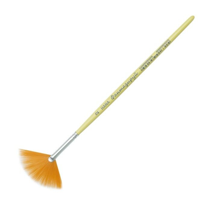 Кисть Веерная Синтетика Roubloff Фантазируй 2 (длина волоса 25 мм), короткая ручка матовая  #1
