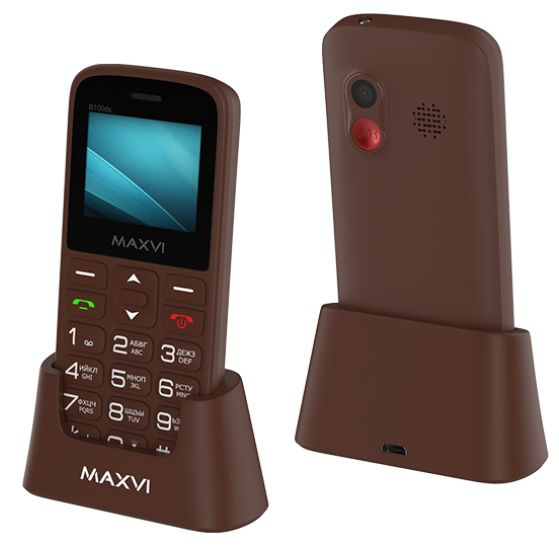 Мобильный телефон Maxvi B100ds brown #1