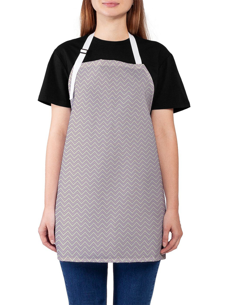 Фартук кухонный JoyArty "Текстильные зигзаги", универсальный размер для женщин и мужчин  #1