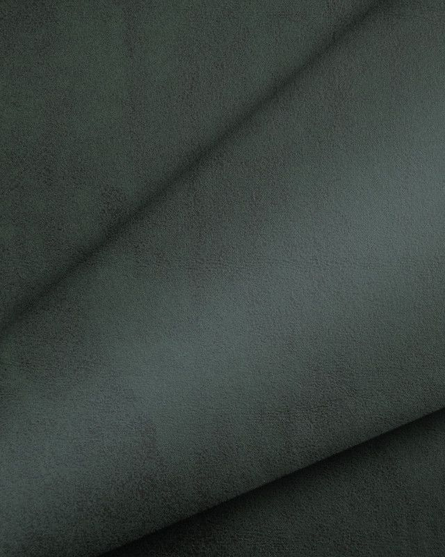 Ткань мебельная Замша, модель Ханна, цвет: Черно-зеленый, отрез - 1 м (Ткань для шитья, для мебели)  #1