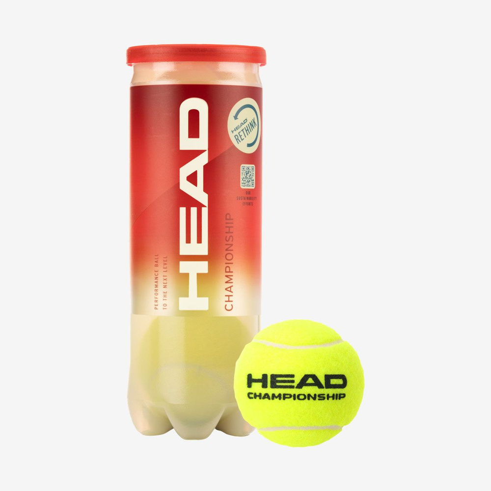 Мячи для большого тенниса HEAD Championship 3B, 575298, ITF, упаковка 3 Мяча  #1