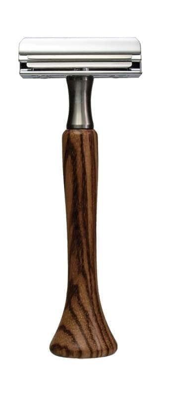 Станок для бритья Erbe с двумя лезвиями, цвет хром, ручка- дерево.  #1