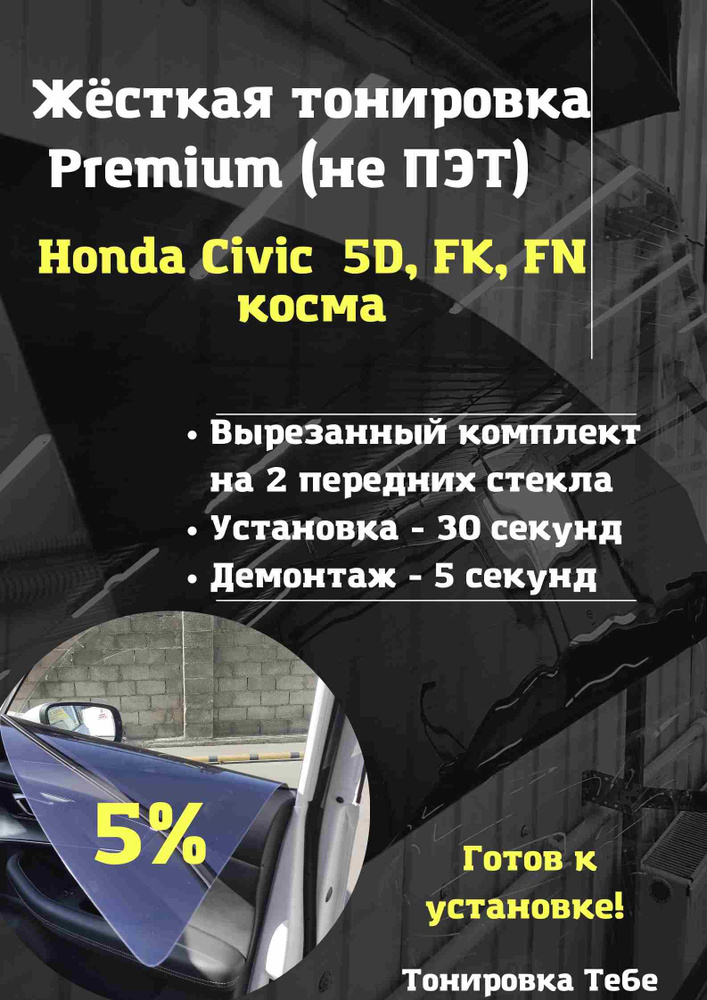 Тонировка съемная, 85х45 см, светопропускаемость 5% #1