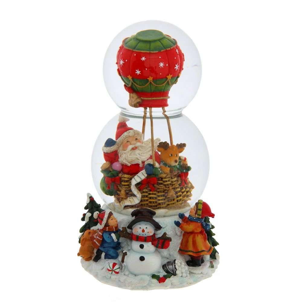 Фигурка декоративная в стеклянном шаре с музыкой Дед Мороз D8/10 см, L12,5 W12,5 H20,5 см KSM-753134 #1