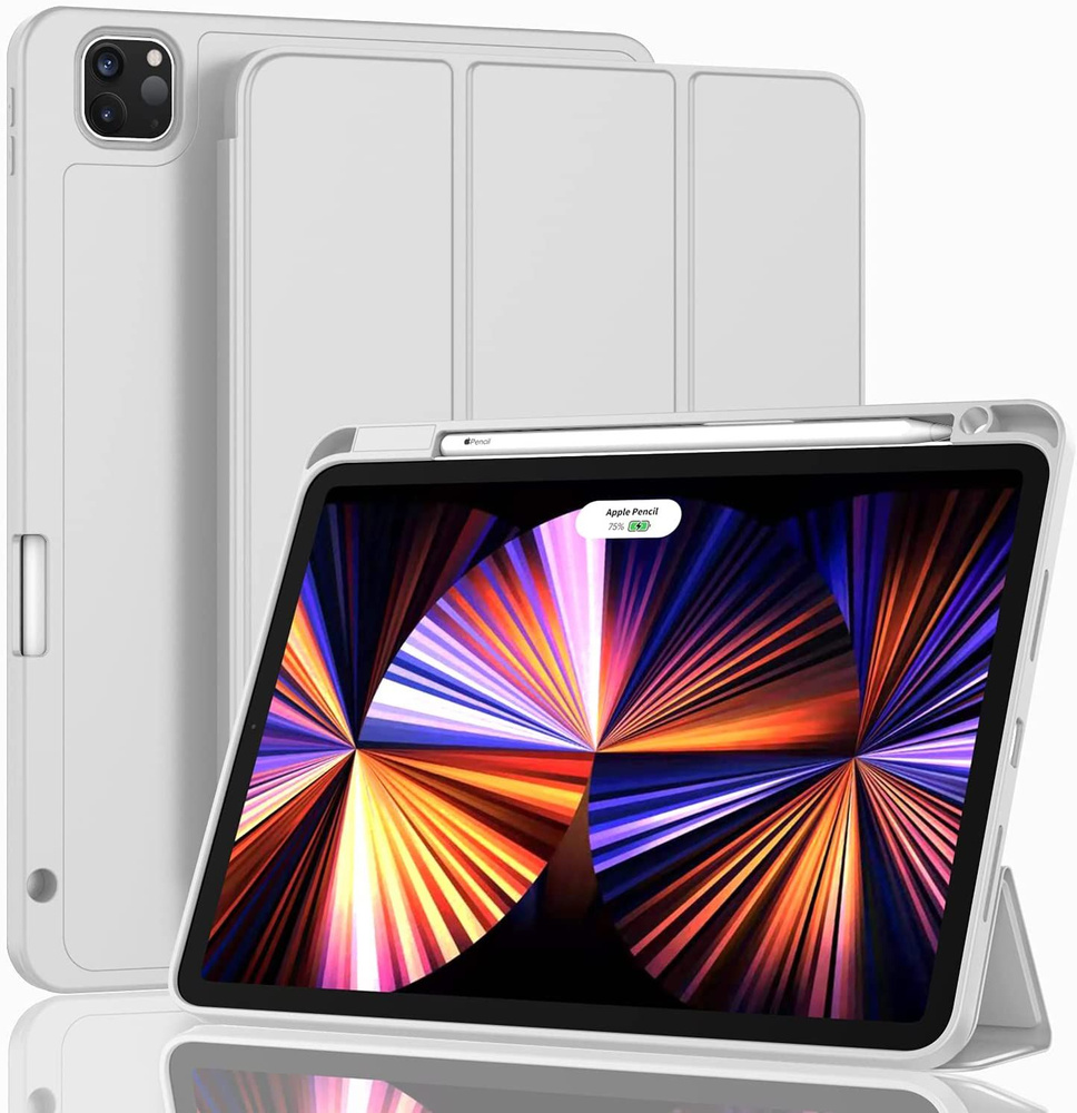Чехол для планшета iPad Pro 11" (2022, 2021, 2020) с местом для стилуса, серый  #1