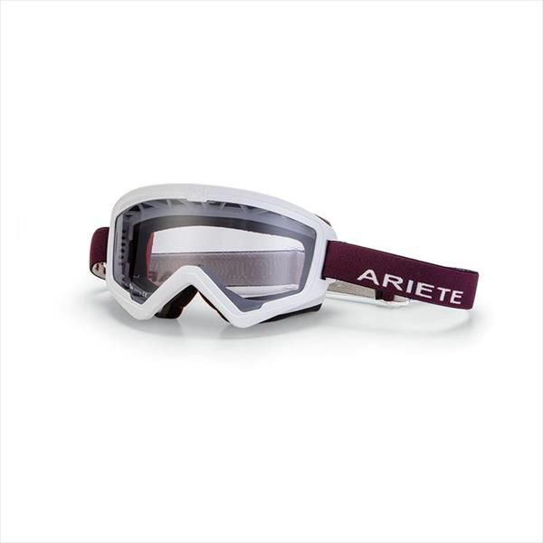 Кроссовые очки (маска) Ariete Mudmax Racer белые с синей линзой #1