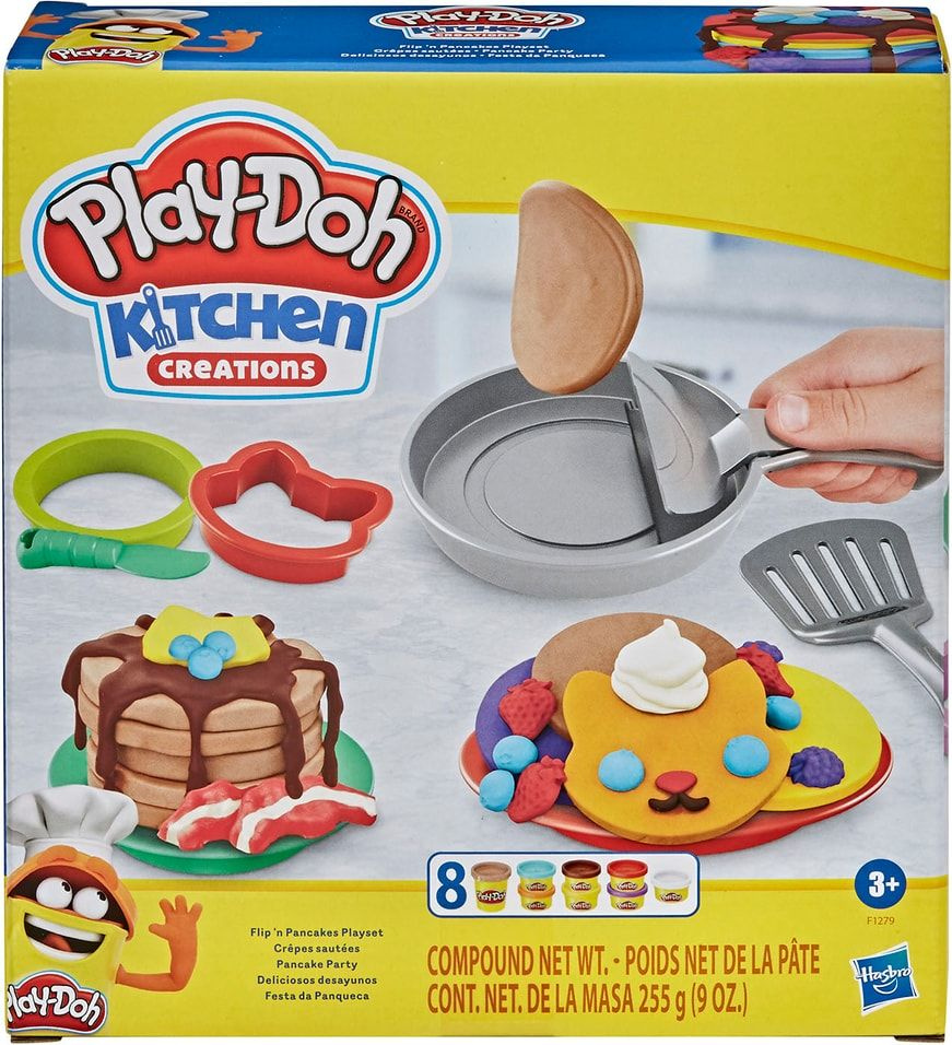 Набор игровой Play-Doh Масса для лепки Блинчики х3шт #1
