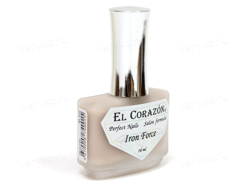 Лечебное средство для ногтей EL CORAZON/Эль Коразон ЖЕЛЕЗНАЯ СИЛА Iron Forse МАТОВЫЙ (16 мл)  #1