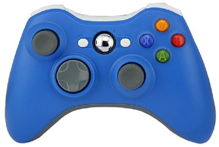 TECHNO MANIAС Геймпад Джойстик XBOX 360 Wired Controller (проводной), Bluetooth, синий  #1