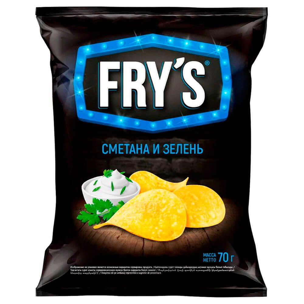 FRY'S Чипсы сметана с зеленью 130 г #1