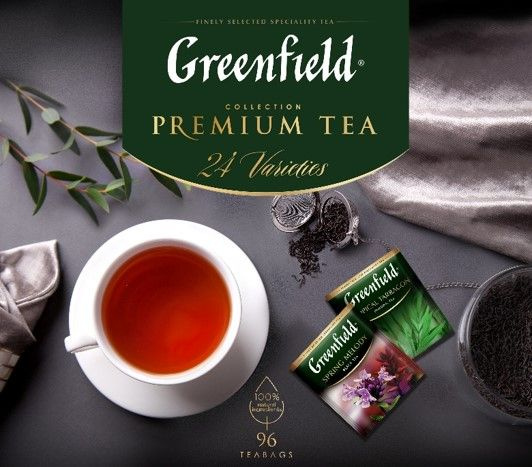Подарочный набор чая ГРИНФИЛД в пакетиках 96 шт., GREENFIELD Premium Tea Collecton, ассорти из 24 вкусов #1