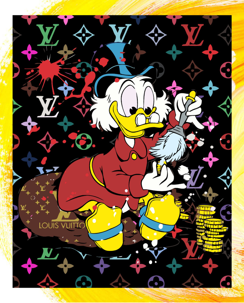 Картина по номерам Скрудж Макдак / Scrooge McDuck LV холст на подрамнике 40*50  #1