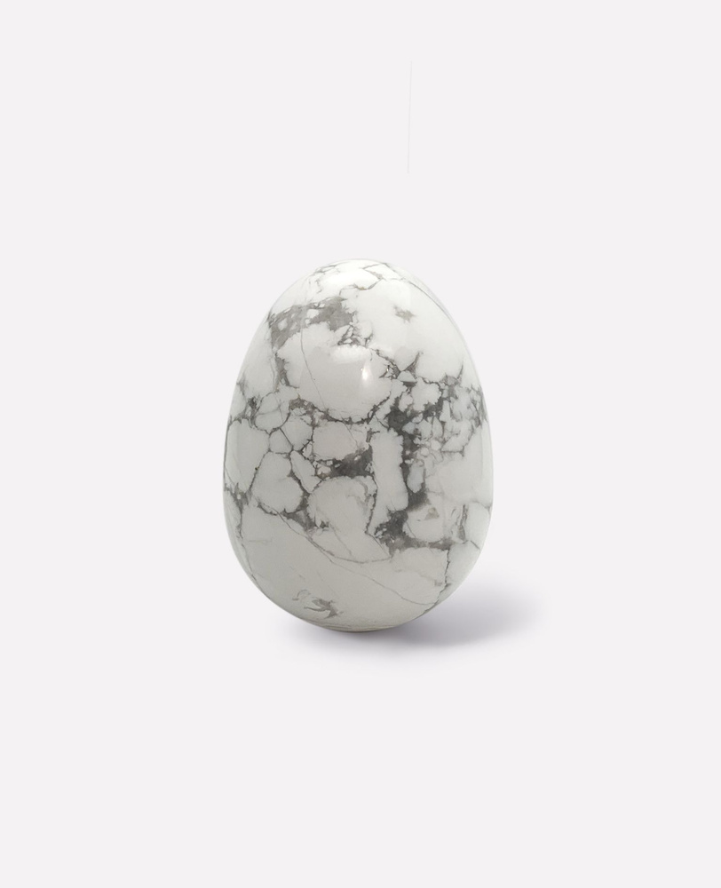 Натуральный камень - яйцо из говлита Пасха / Амулет-кристалл Spirit Rituals для медитации и энергопрактик #1