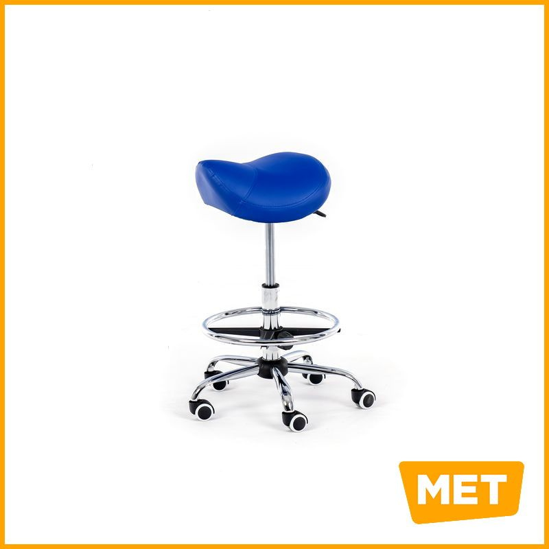 Косметологический стул MET Massage без спинки, Гарантия 2 года, Цвет: Синий  #1