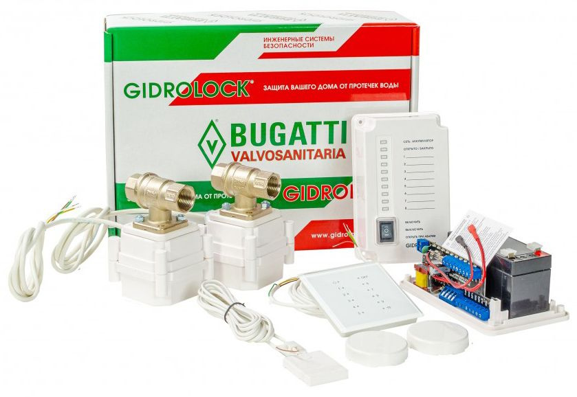 Система контроля протечки воды Gidrоlock Premium Radio Bugatti 1/2" беспроводная  #1