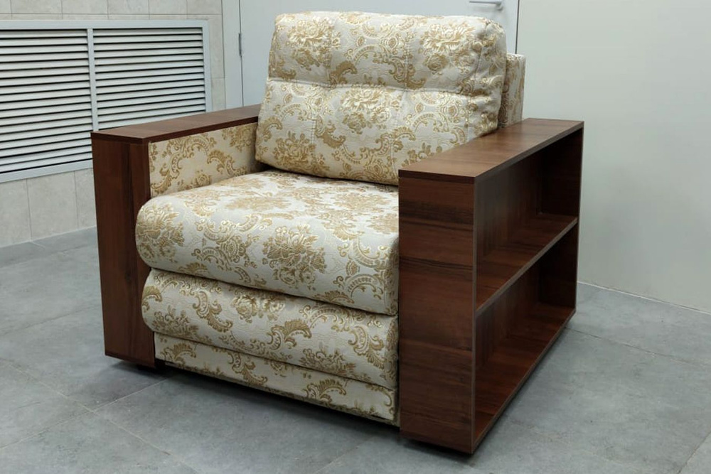 Кресло кровать с деревянными спинками