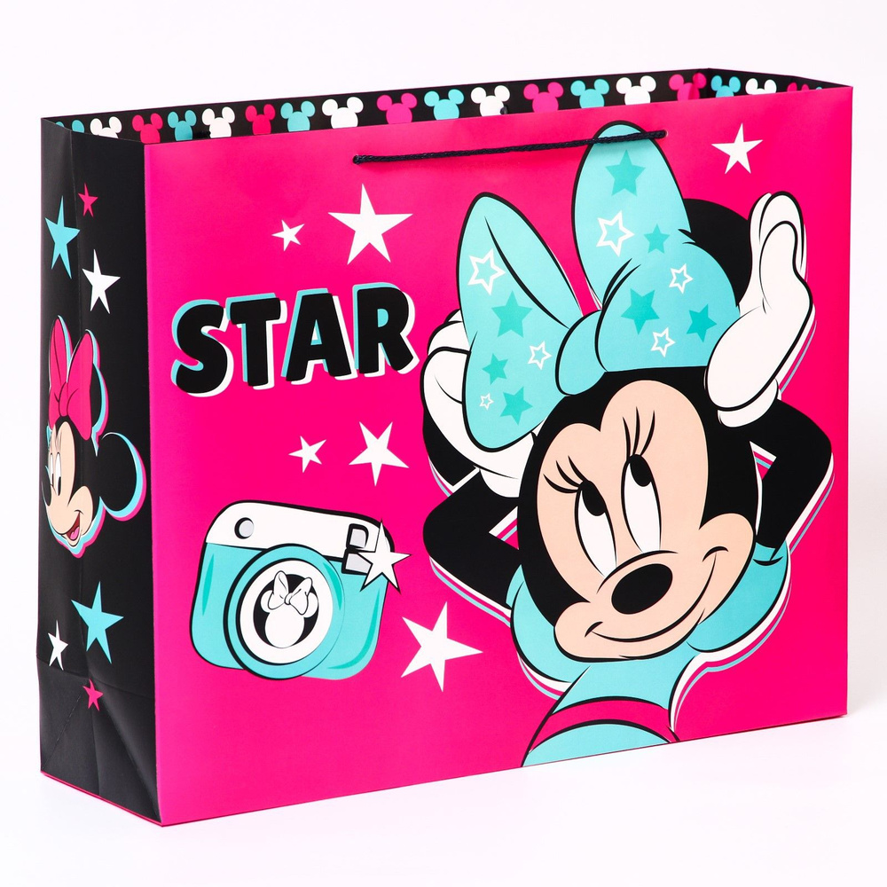 Пакет подарочный Минни Маус "STAR" 50х40х15 см, большой, подарочная упаковка  #1