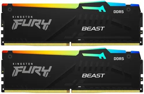 Kingston Оперативная память Модуль памяти Kingston FURY Beast RGB DDR5 DIMM 32GB KF552C40BBAK2-32 2x16 #1