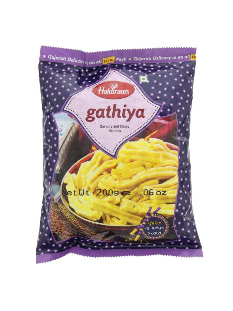 Индийская закуска Гатхия из гороховой муки (Gathiya) Haldirams, 200 г  #1