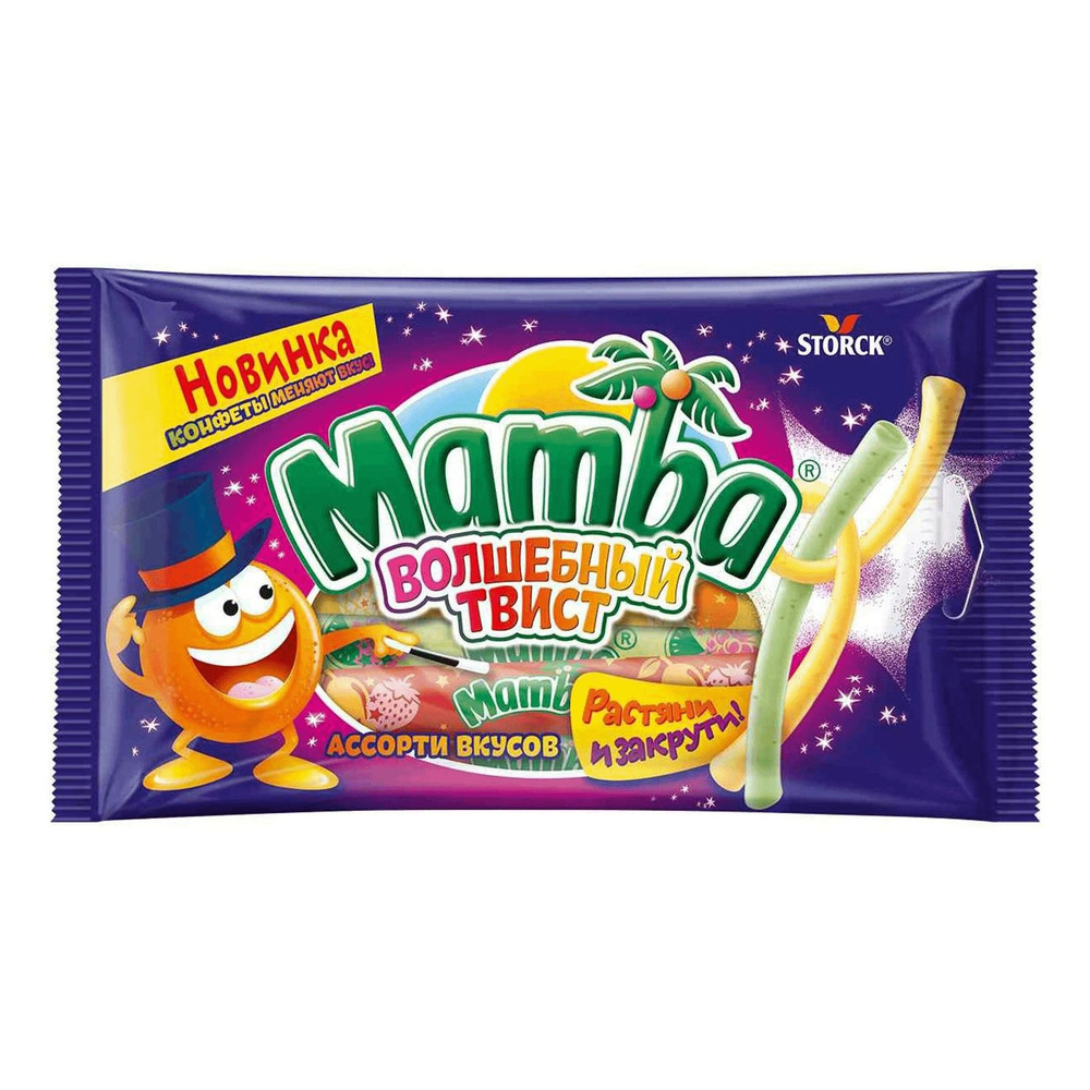 Жевательные конфеты Mamba Волшебный твист 70 г, 5 шт #1