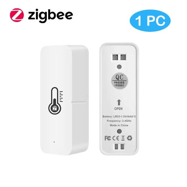 Датчик температуры и влажности Zigbee Tuya, комнатный гигрометр-контроллер для умного дома, работает #1