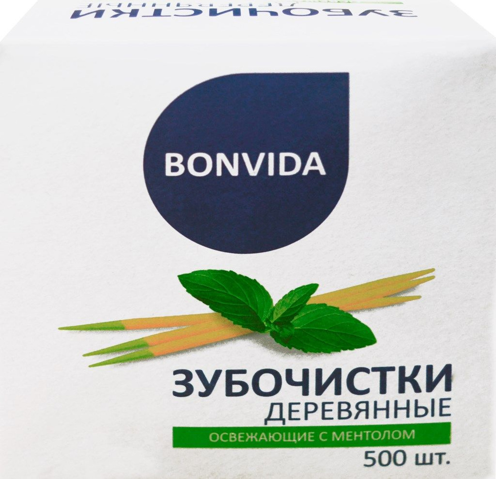 Зубочистки деревянные BONVIDA, 500 шт. - 5 упаковок #1